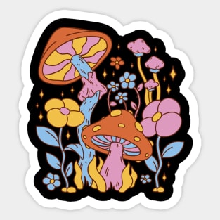 Hippie Mushroom Sticker